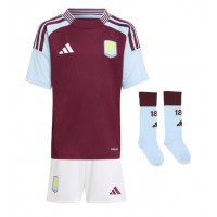 Fotbalové Dres Aston Villa Amadou Onana #24 Dětské Domácí 2024-25 Krátký Rukáv (+ trenýrky)